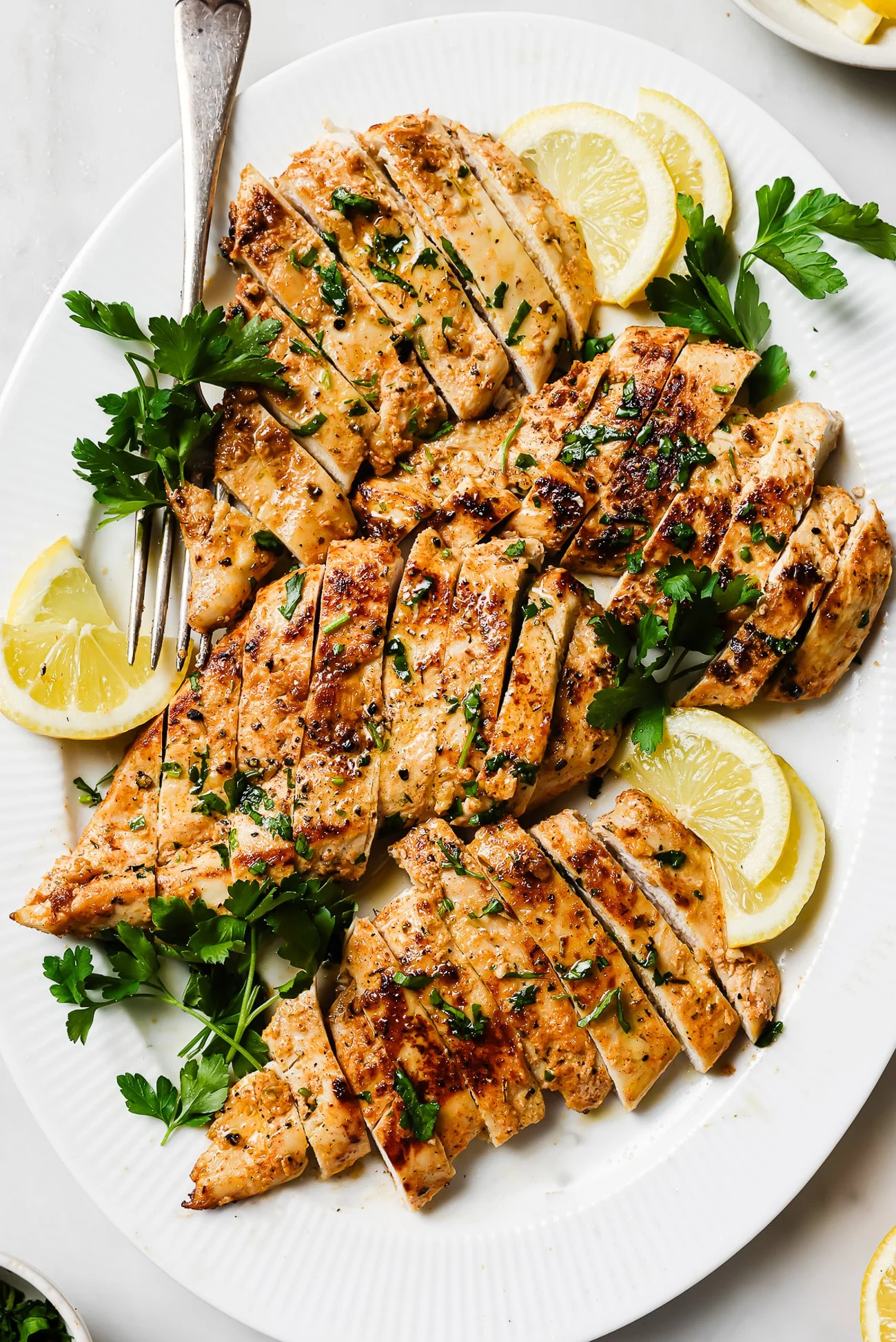 Yogurt Marinated Chicken Breast – With Garlic, Lemon & Spices! photo