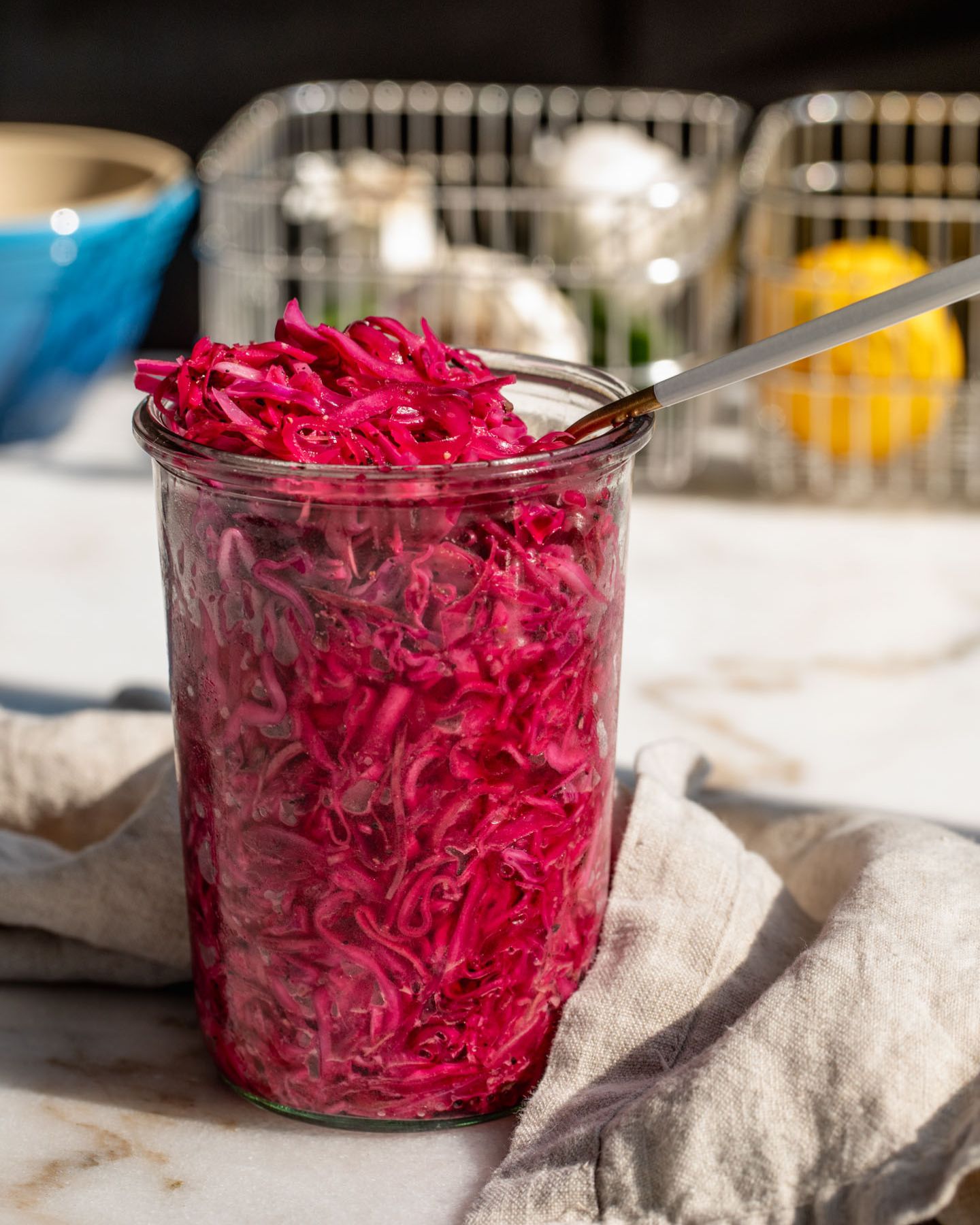 Marinated Red Cabbage Slaw