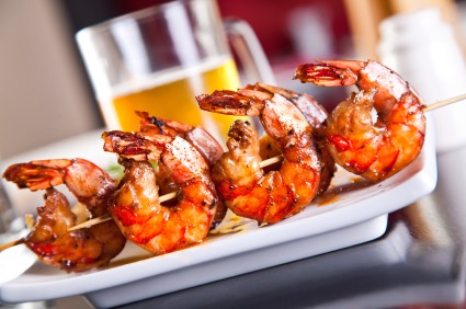 Beer & Garlic Grilled Shrimp